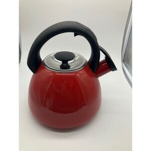 OXO Good Grips Uplift Red Enamel Stovetop Whistling Tea Kettle 12E